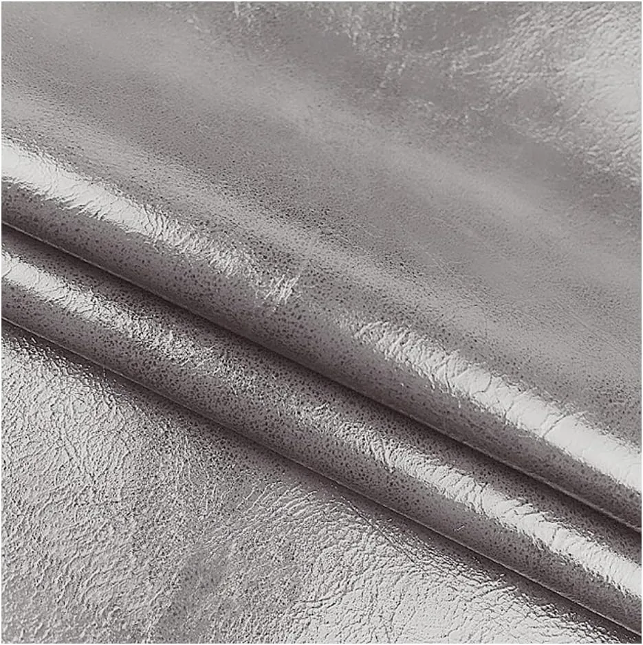 Faux Leather PU Faux Leather, Leatherette Oil Wax Leather Fabric Pieces of Leather in Ideal for Craft Works Upholstery Sewings Sofa Wallet Handbags Dressing Sewing Craftin(Size:1.37 * 5,Color:Flock)