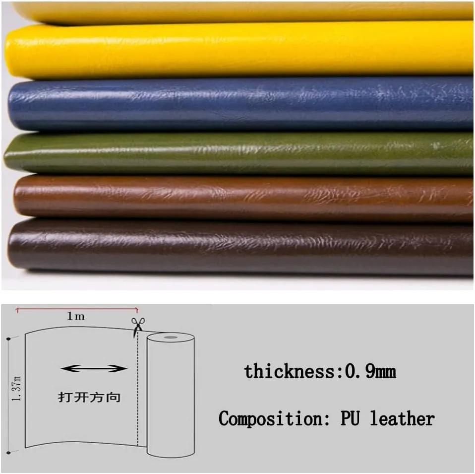 Faux Leather PU Faux Leather, Leatherette Oil Wax Leather Fabric Upholstery Crafts DIY Sewings Sofa Handbag Car Seat， Making Wallet Handbags Dressing Sewing Crafting (Size:1.37 * 7,Color:Cream Color)