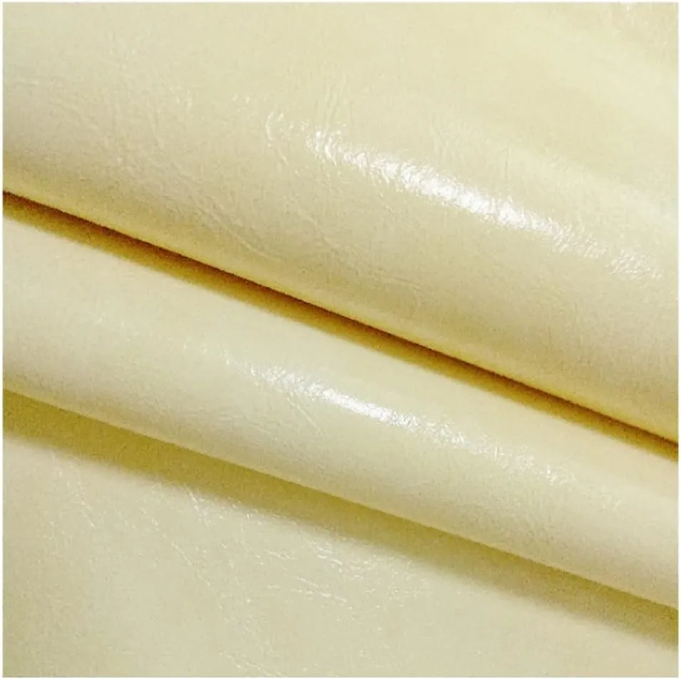 Faux Leather PU Faux Leather, Leatherette Oil Wax Leather Fabric Upholstery Crafts DIY Sewings Sofa Handbag Car Seat， Making Wallet Handbags Dressing Sewing Crafting (Size:1.37 * 7,Color:Cream Color)