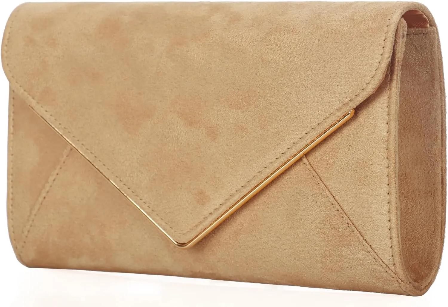 Faux Suede Women Evening Bag Foldover Clutch Purse Cocktail Prom Party Formal Envelope Handbag