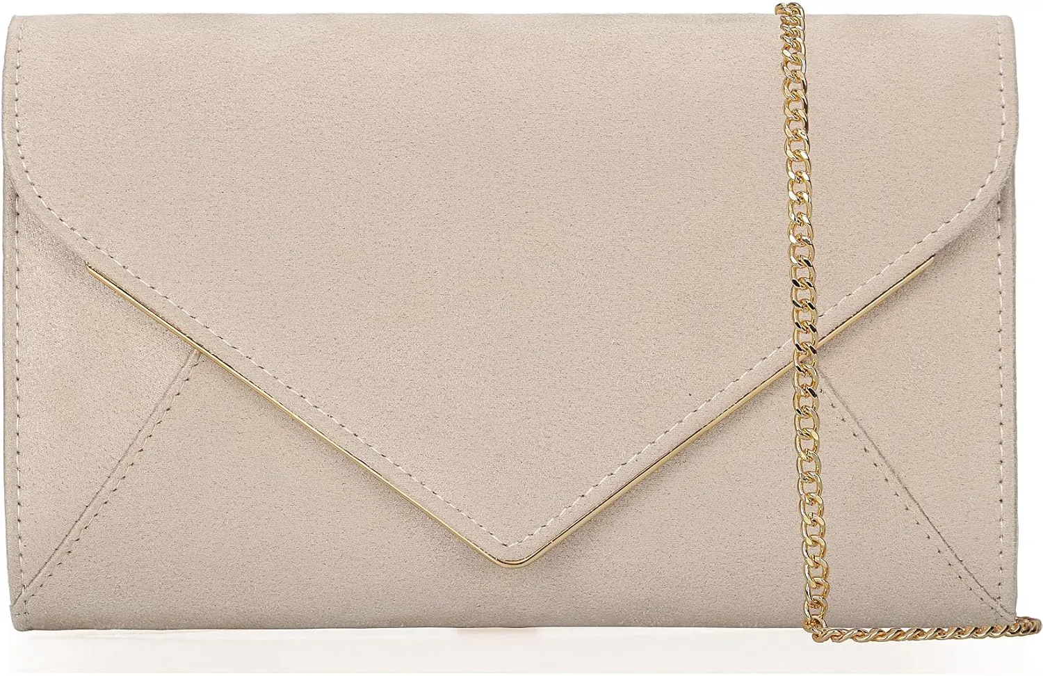 Faux Suede Women Evening Bag Foldover Clutch Purse Cocktail Prom Party Formal Envelope Handbag