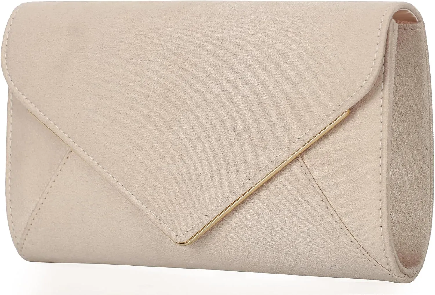 Faux Suede Women Evening Bag Foldover Clutch Purse Cocktail Prom Party Formal Envelope Handbag