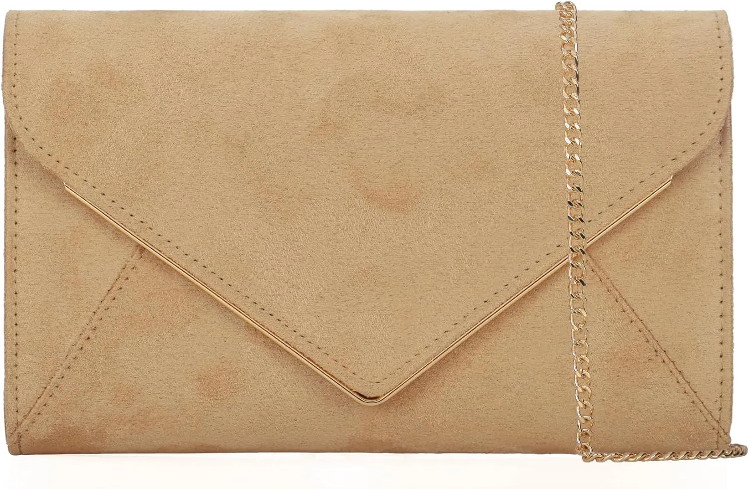Faux Suede Women Evening Bag Foldover Clutch Purse Cocktail Prom Party Formal Envelope Handbag