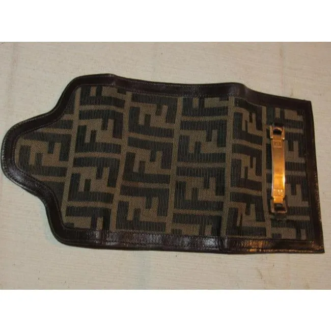 Fendi Tobacco Zucca Print Tri Fold Unisex Wallet