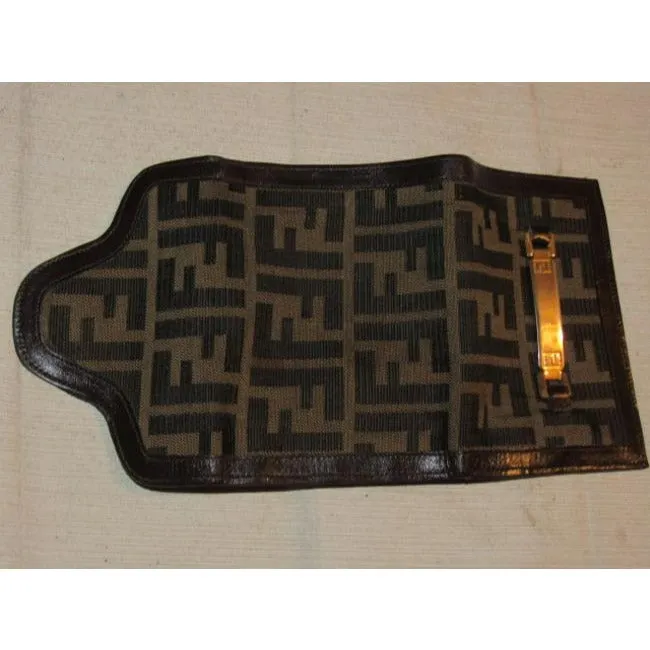 Fendi Tobacco Zucca Print Tri Fold Unisex Wallet