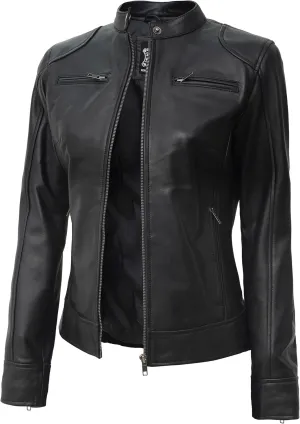 fjackets Leather Jacket Women Real Lambskin Leather Women Jackets For Womens Stylish Leather Jackets