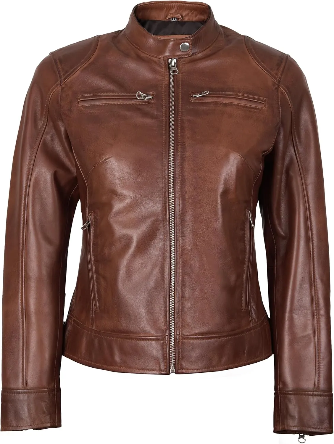 fjackets Leather Jacket Women Real Lambskin Leather Women Jackets For Womens Stylish Leather Jackets