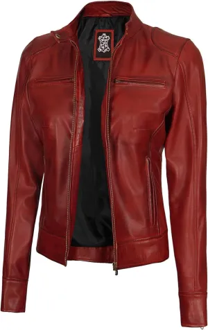 fjackets Leather Jacket Women Real Lambskin Leather Women Jackets For Womens Stylish Leather Jackets