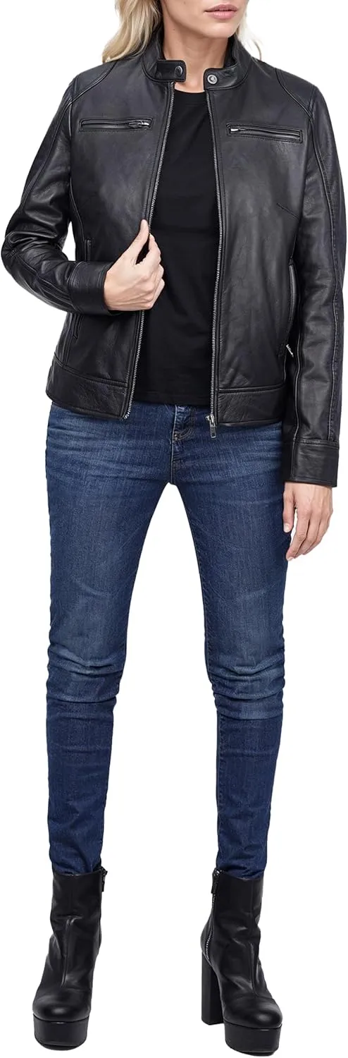 fjackets Leather Jacket Women Real Lambskin Leather Women Jackets For Womens Stylish Leather Jackets