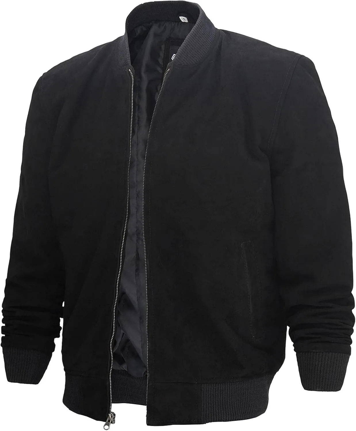 fjackets Real Suede Leather Bomber Jackets For Men - Baseball Leather Jacket Men