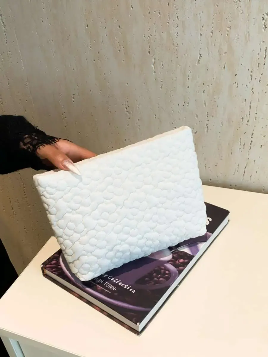 Floral Embossed Clutch Bag
