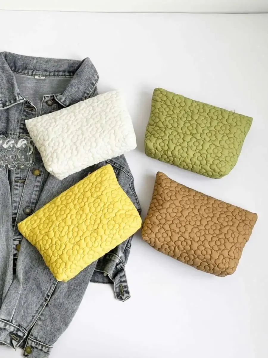 Floral Embossed Clutch Bag