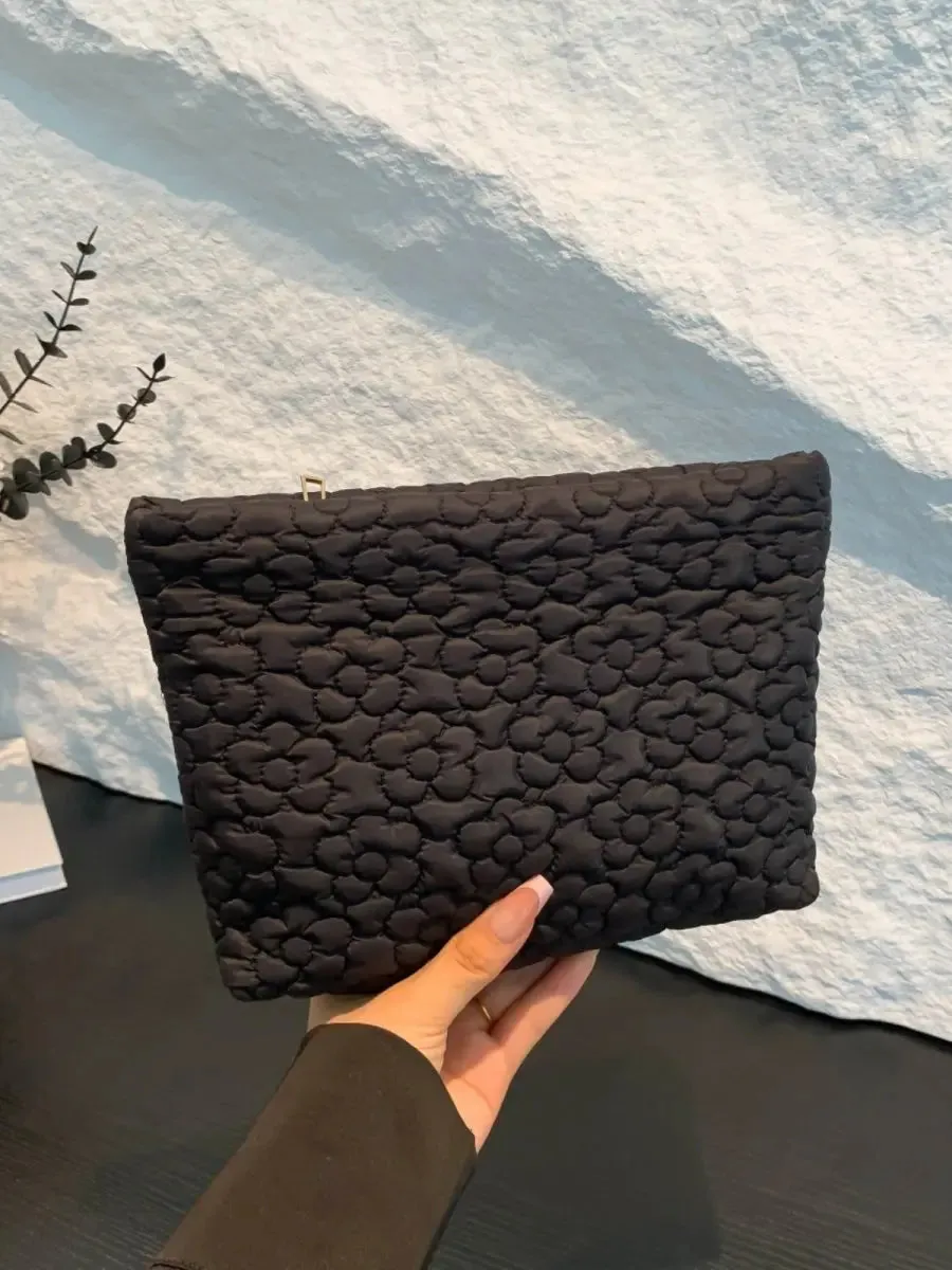 Floral Embossed Clutch Bag