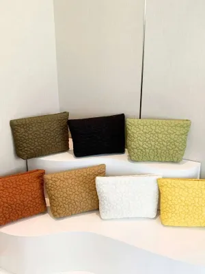 Floral Embossed Clutch Bag