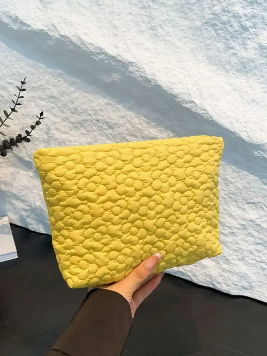 Floral Embossed Clutch Bag