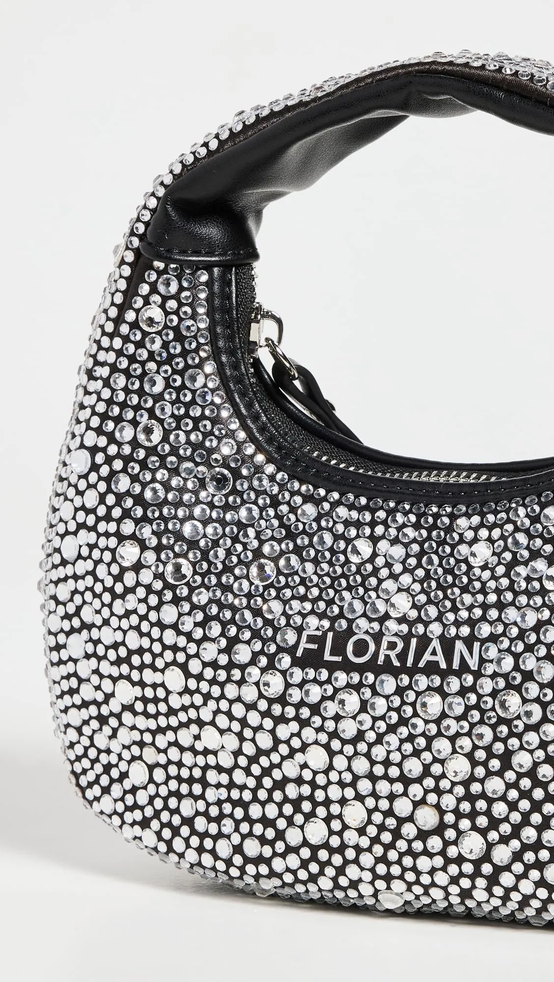 Florian London Women's Embellished Top Handle Bag, Black, One Size