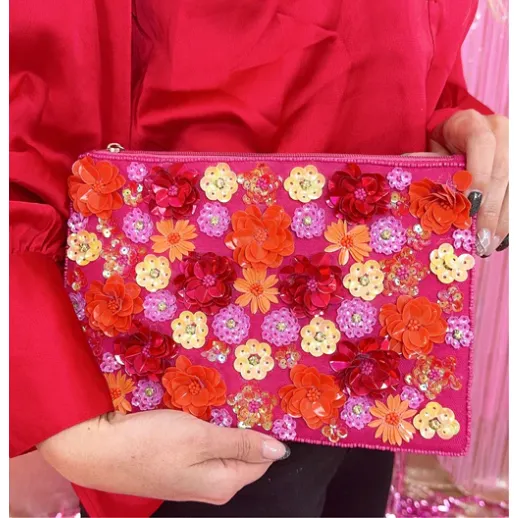 Flower Bomb Beaded Clutch