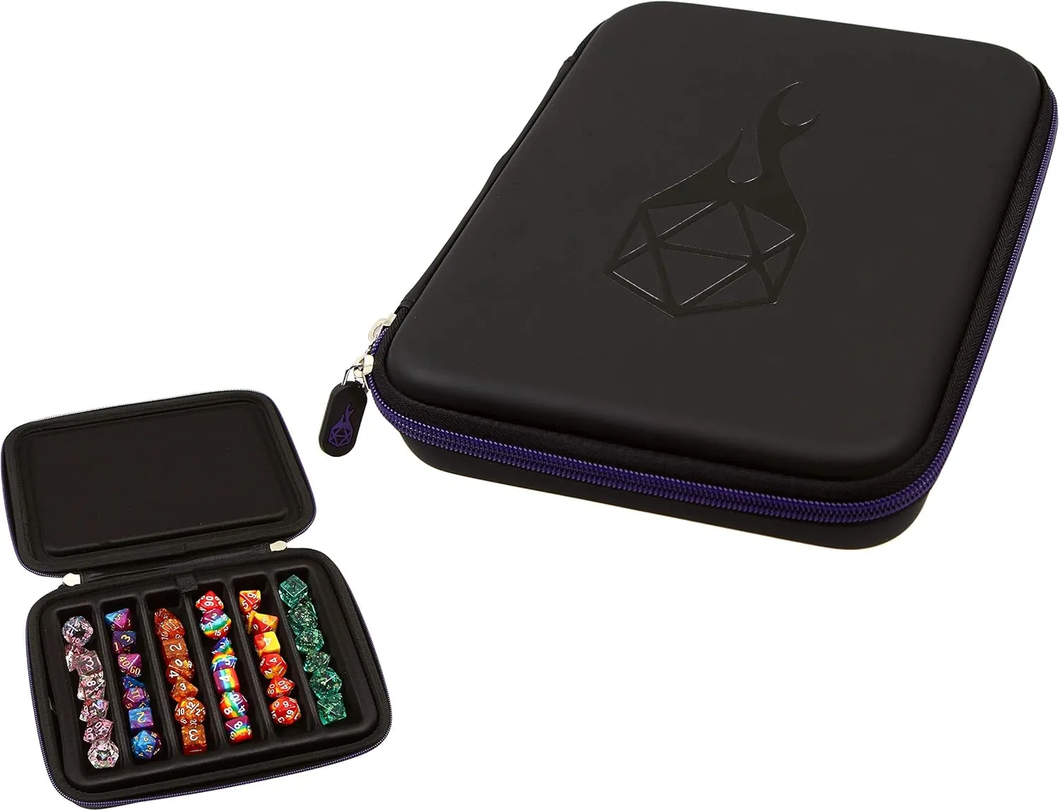 Forged Dice Co. Dice Storage Case - Hold 42 Metal/Plastic Polyhedral Dice - Tray & Display Case for DND, D&D Game