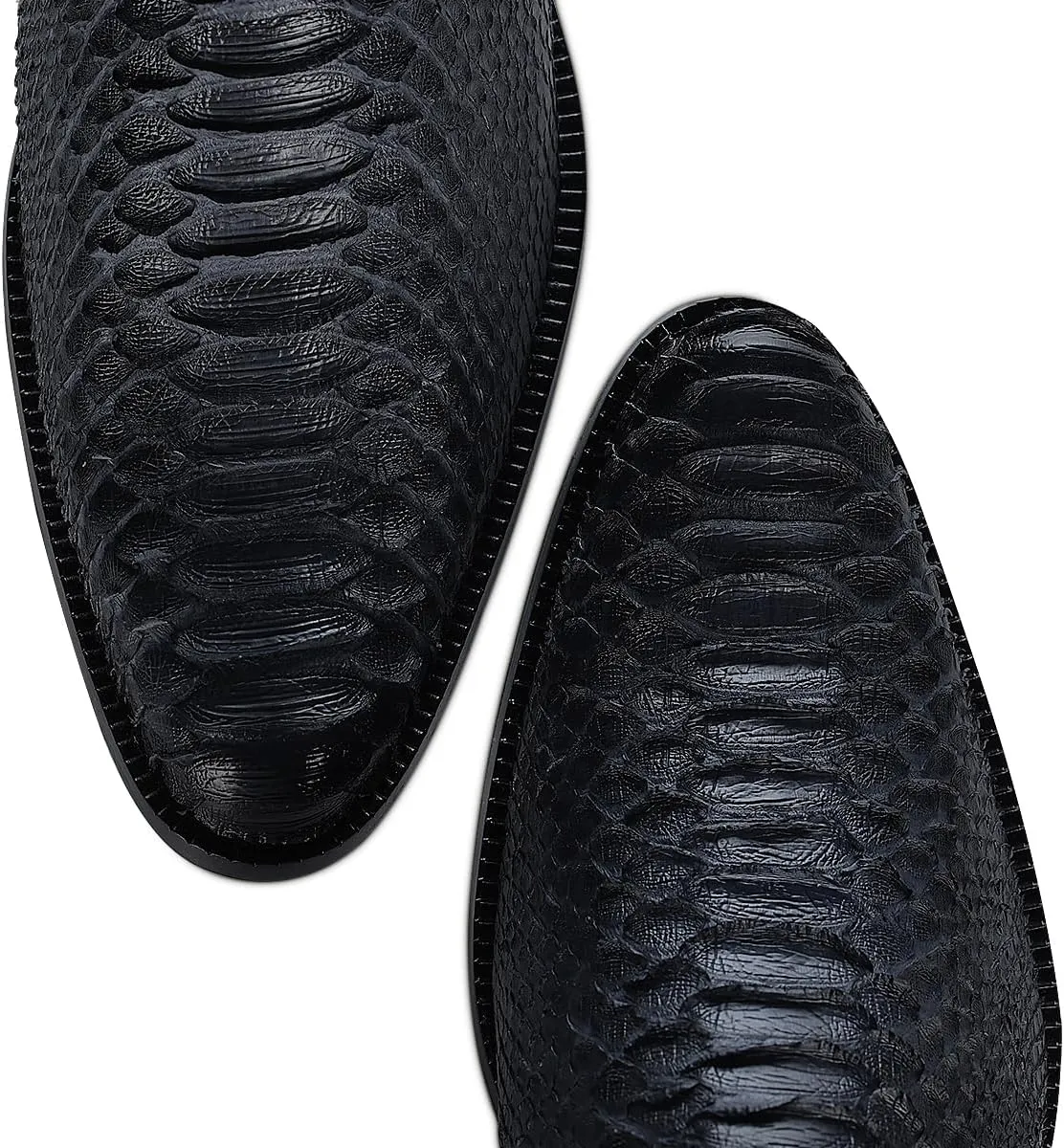 FRANCO CUADRA Men's Boot in Genuine Python Leather Black Gray 827PBTS