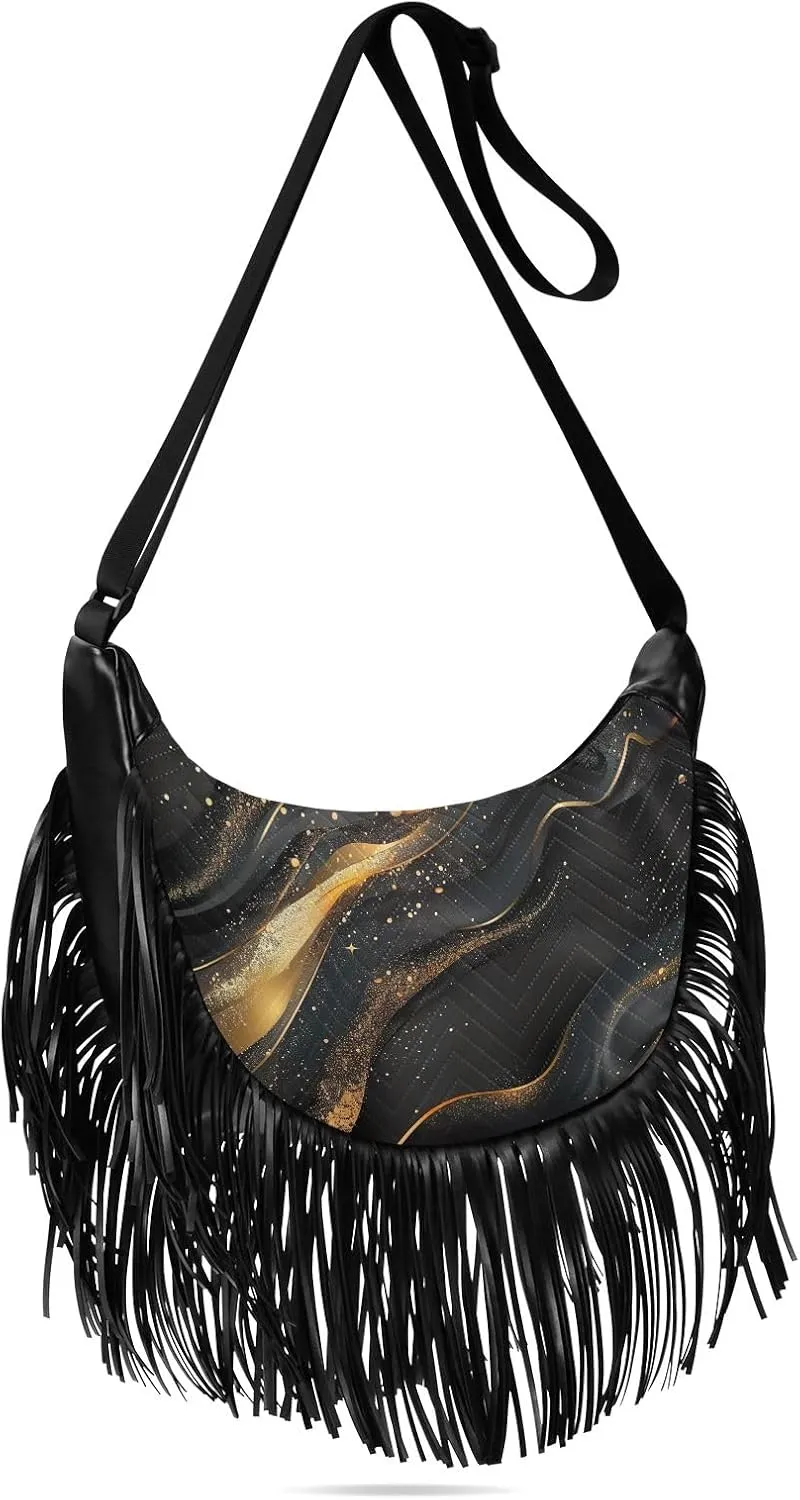 Fringe Bag Crossbody Purse Tassel Western Handbags Hippie Purses for Women Crossbody