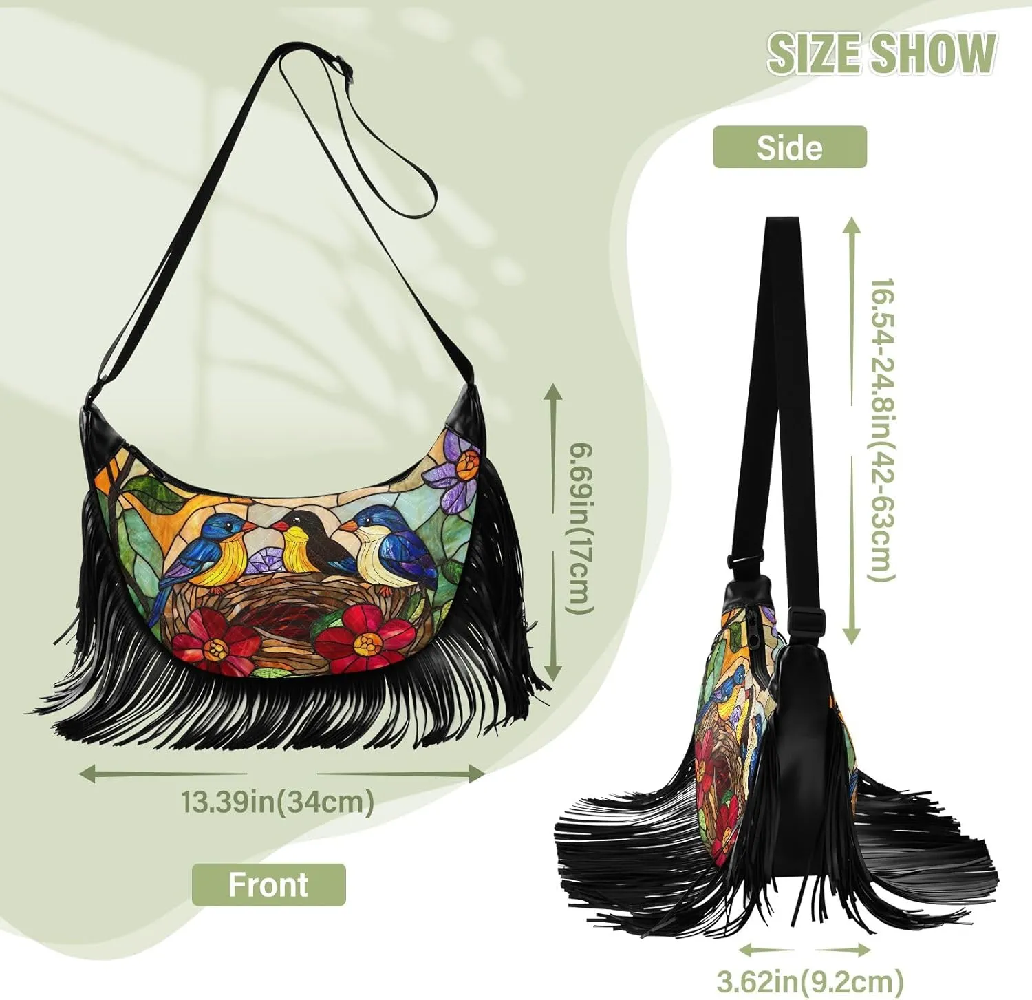Fringe Purse Cross Body Tassel Purses for Women Western Fringe Purse Hippie Purses for Women Crossbody