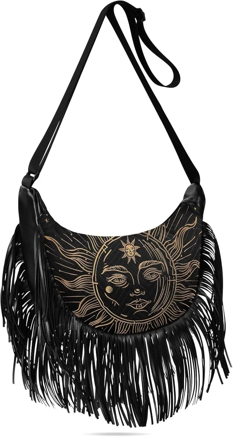 Fringe Purses for Women Western Crossbody with Tassel Boho Handbags for Women Western Crossbody Purses