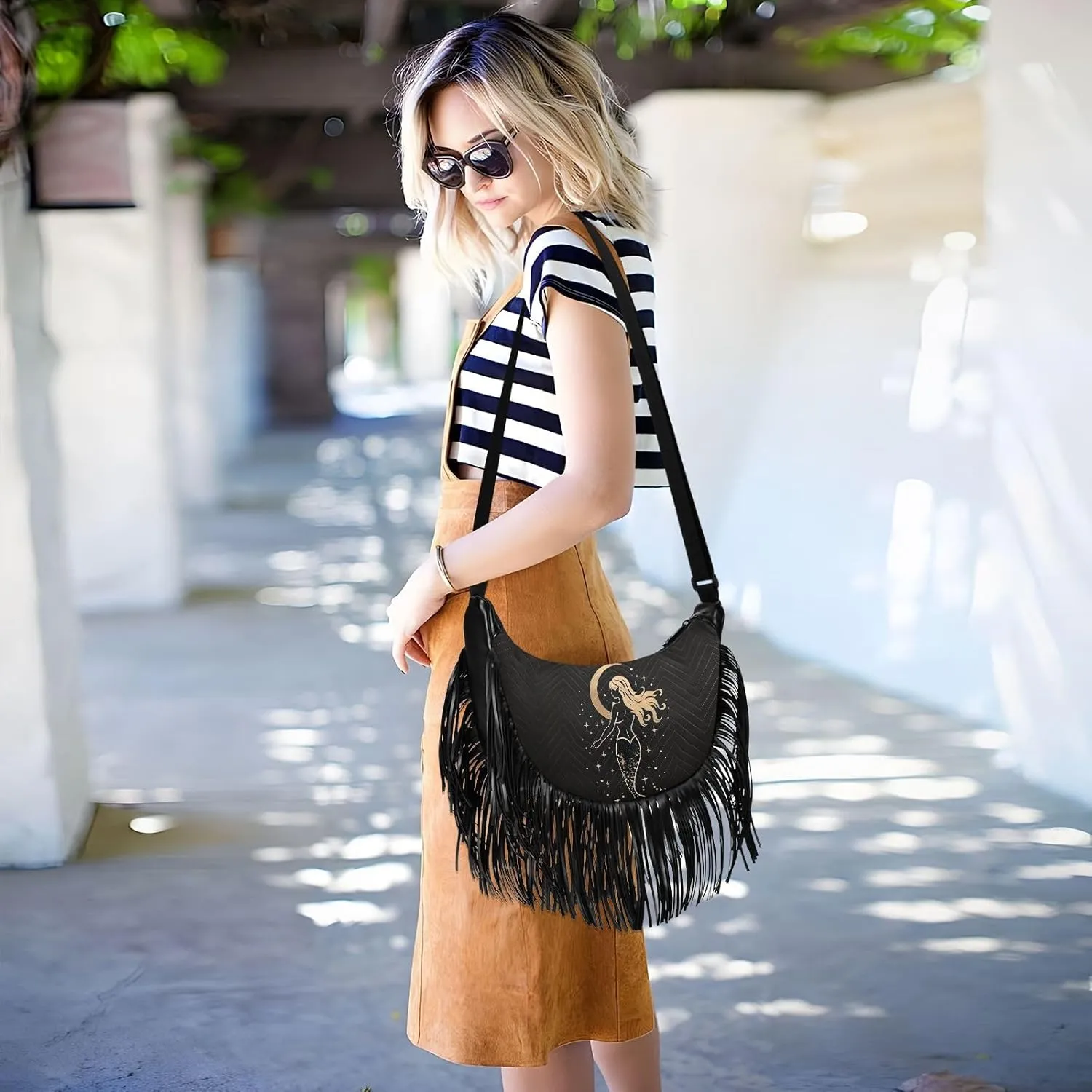 Fringe Purses for Women Western Crossbody with Tassel Boho Handbags for Women Western Crossbody Purses