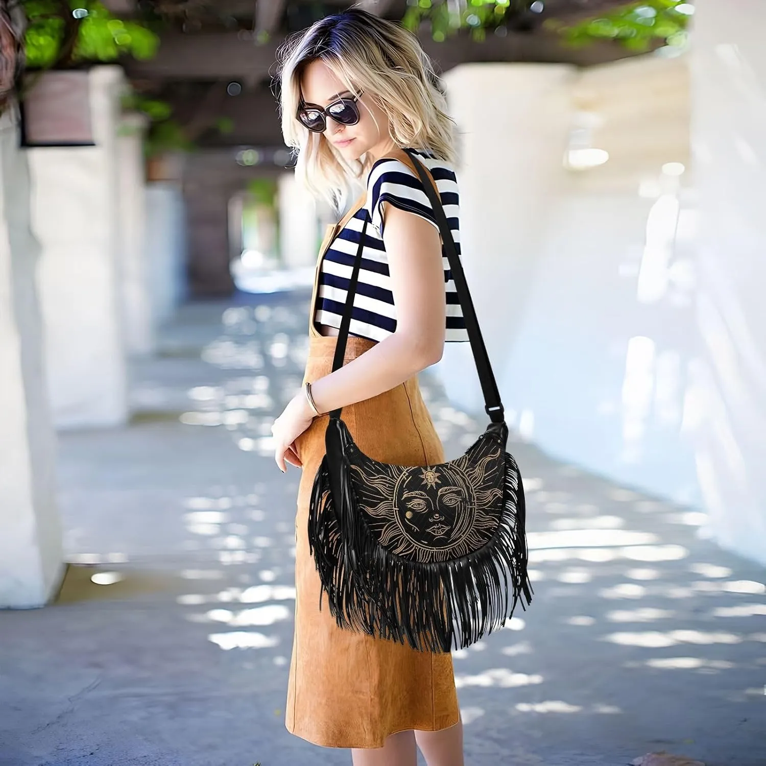 Fringe Purses for Women Western Crossbody with Tassel Boho Handbags for Women Western Crossbody Purses