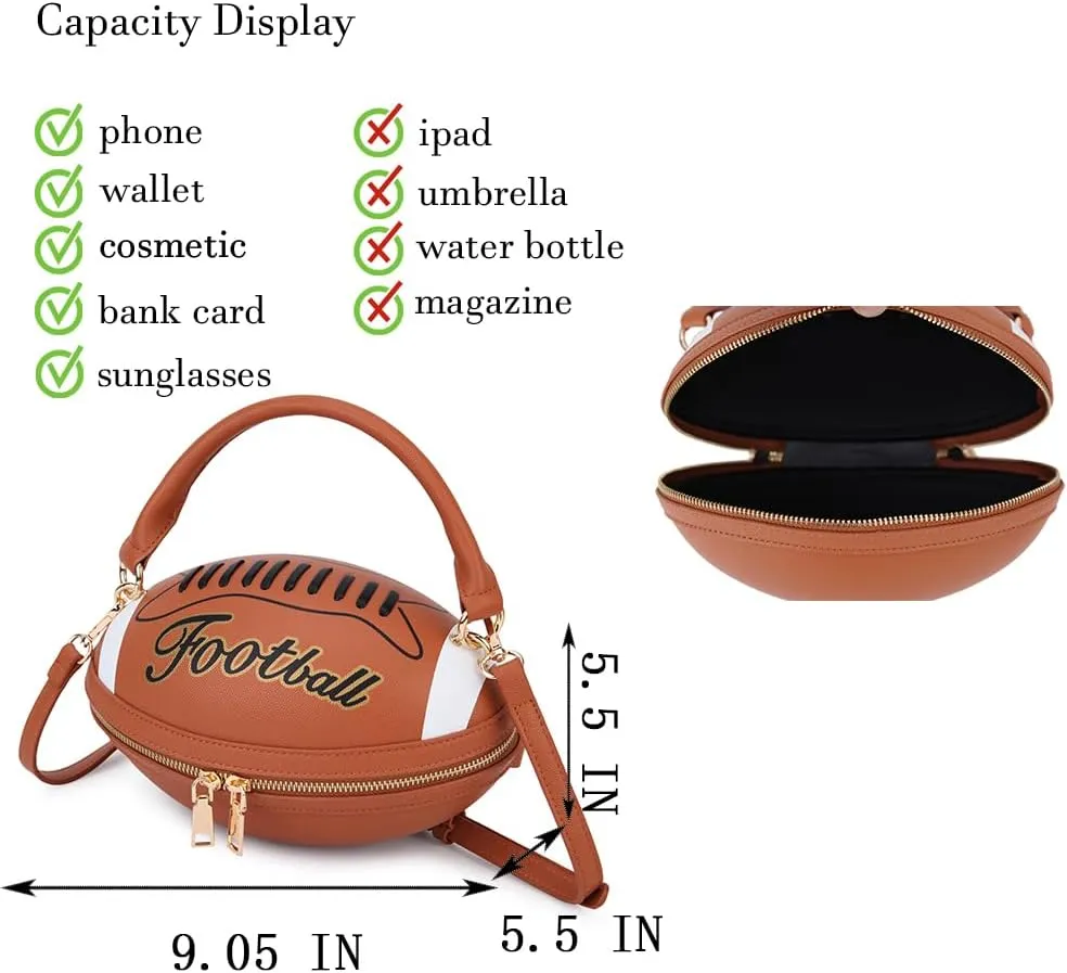 Fun Shape Purse for Women Novelty Handbags Unique Chain Crossbody Bag for Teens with Adjustable Shoulder Strap