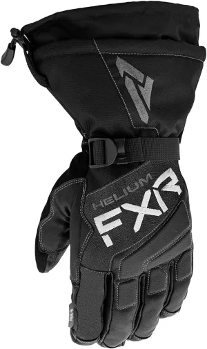 FXR Men's Hybrid Helium Leather Gauntlet Glove 2025 (Black - 2X-Large)