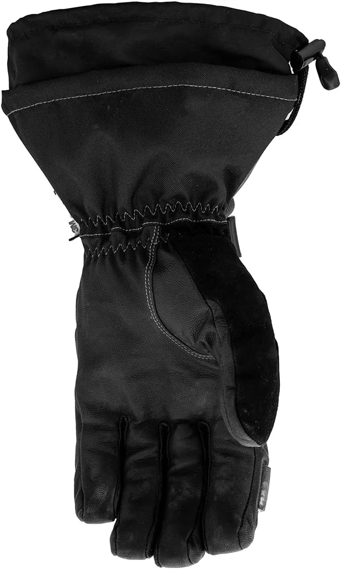 FXR Men's Hybrid Helium Leather Gauntlet Glove 2025 (Black - 2X-Large)