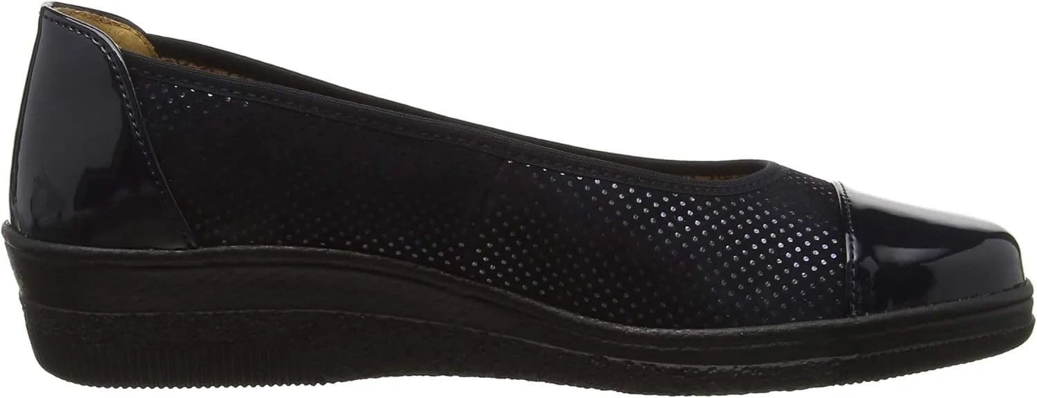 Gabor Petunia Womens Patent Accent Low Heeled Pumps