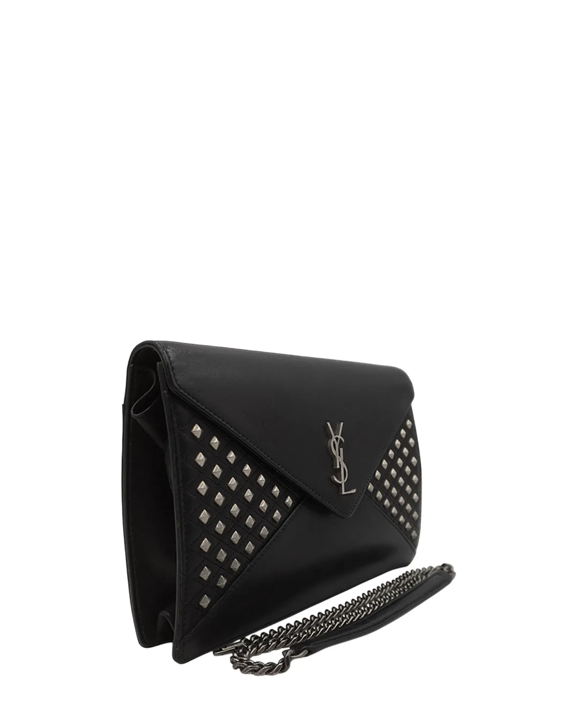Gaby Studded Leather Shoulder Bag Black