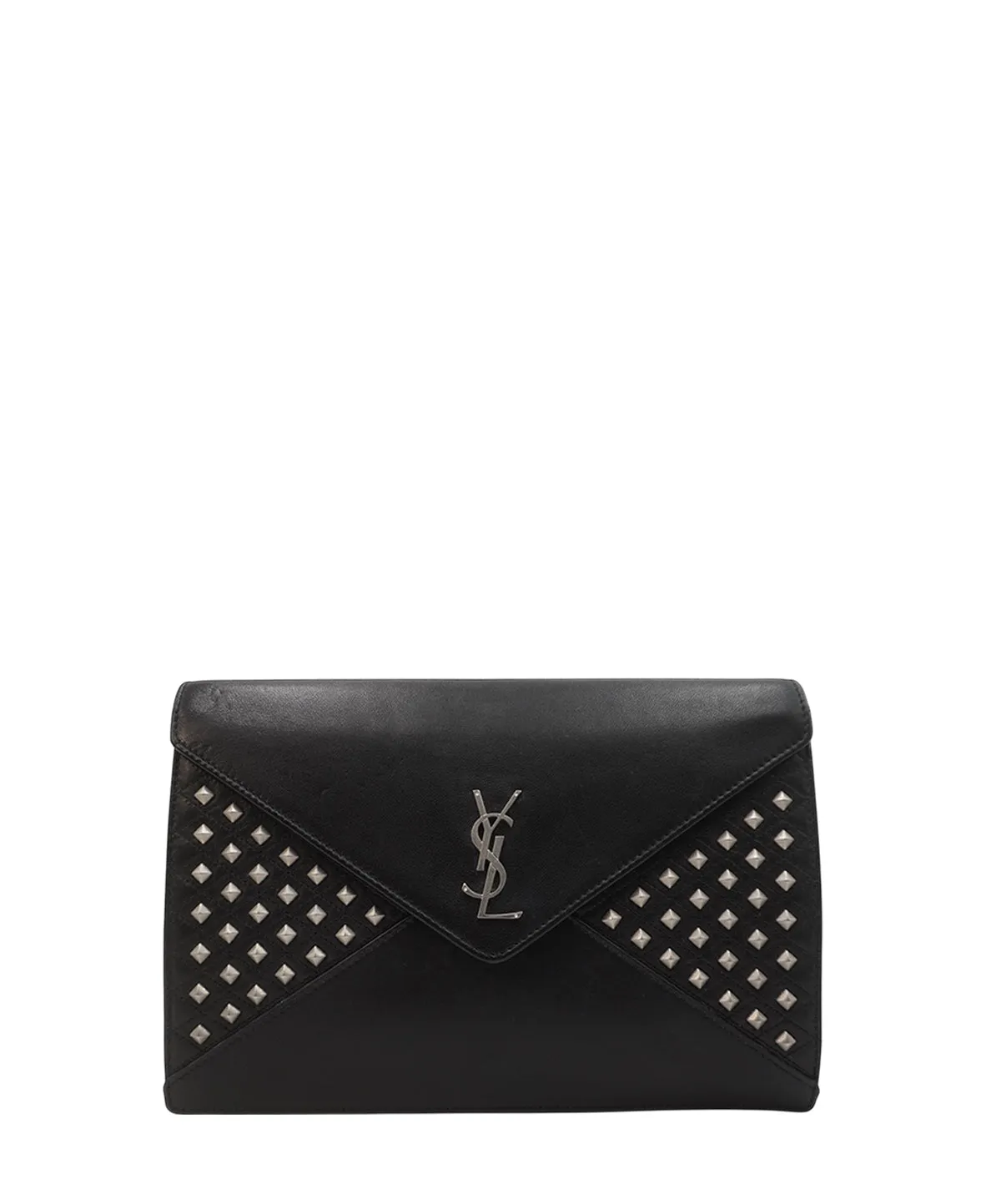 Gaby Studded Leather Shoulder Bag Black