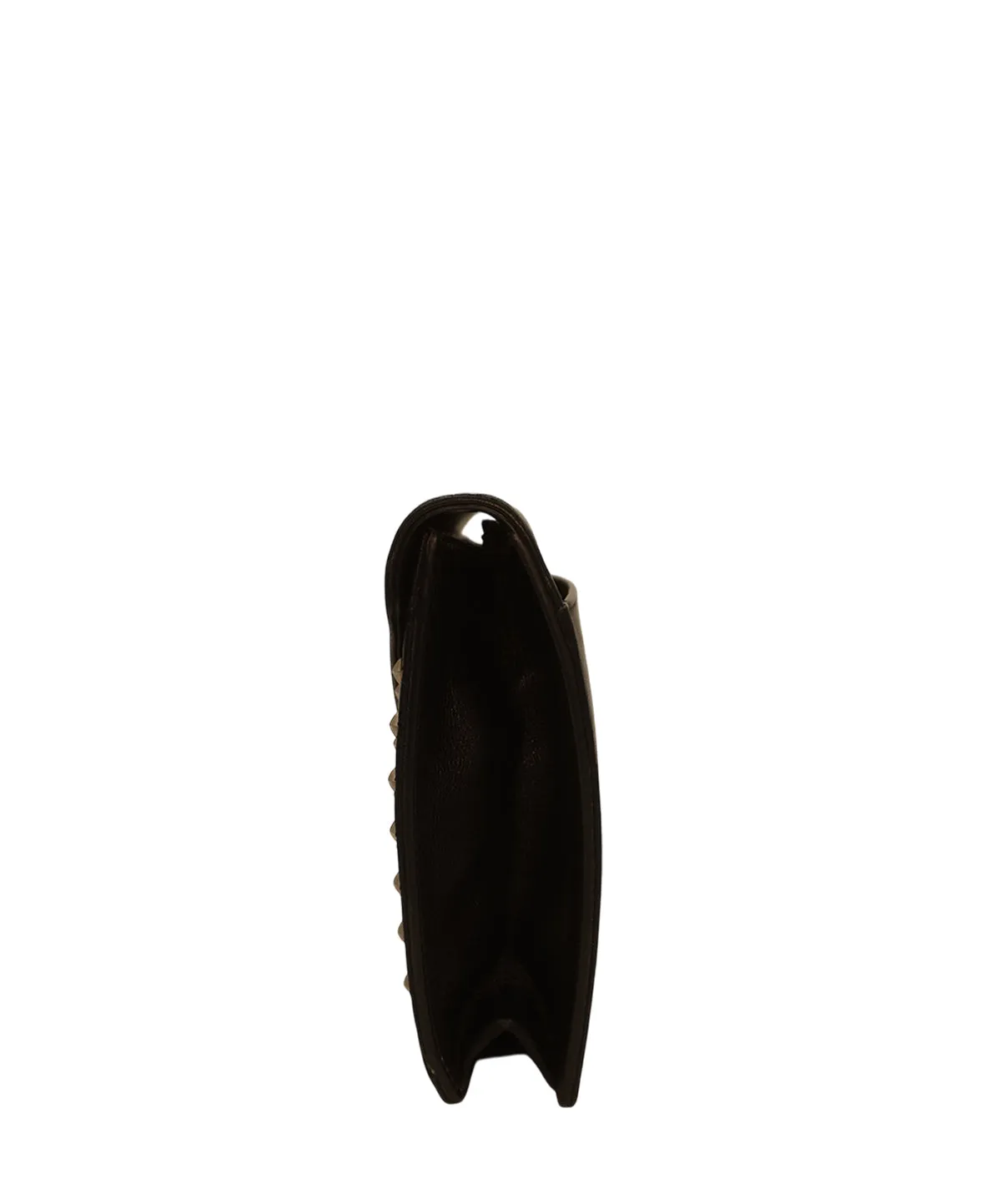 Gaby Studded Leather Shoulder Bag Black