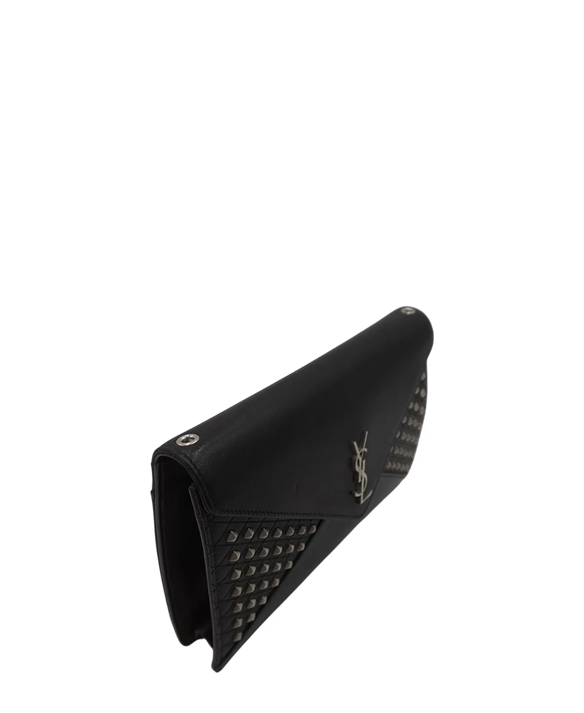 Gaby Studded Leather Shoulder Bag Black