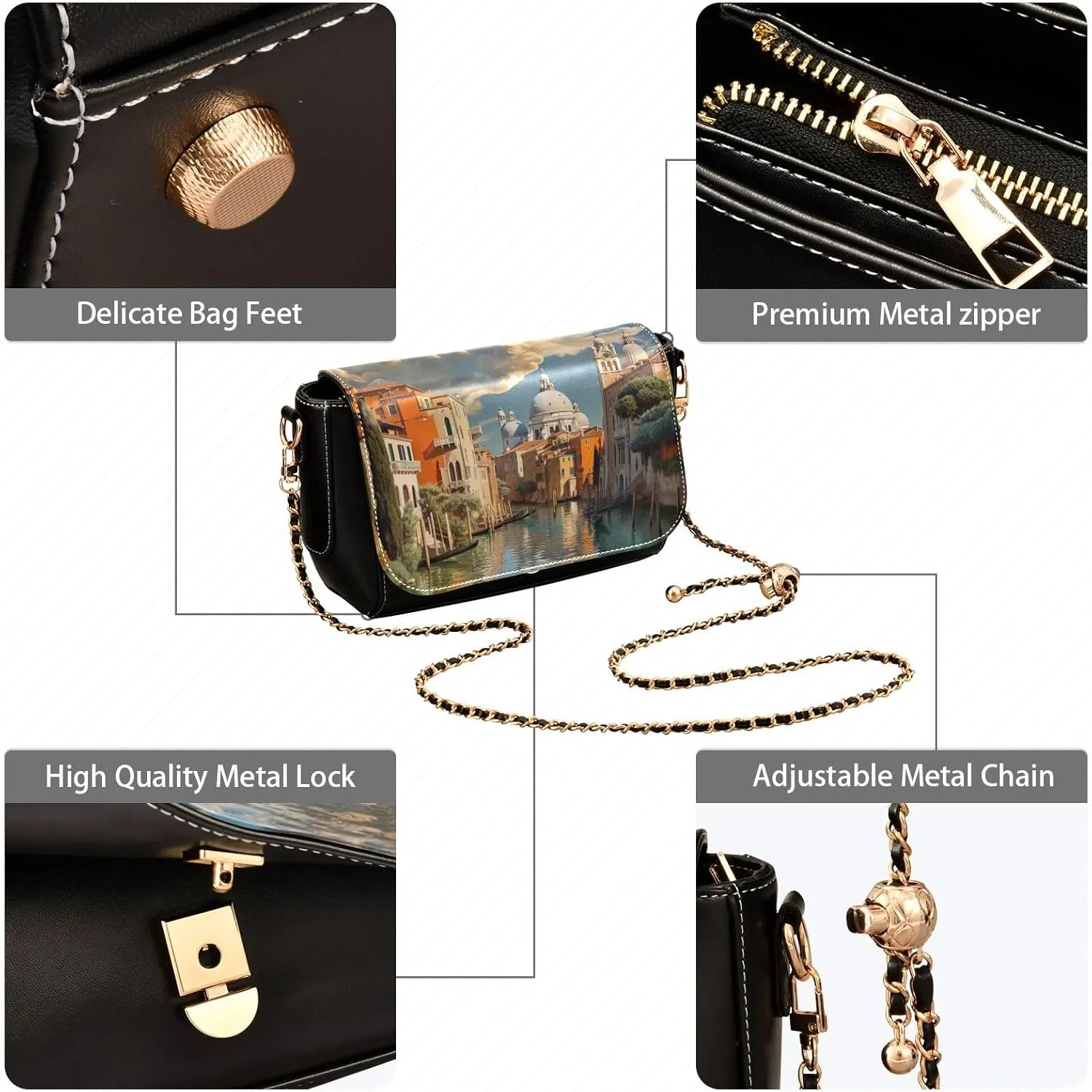 GAIGEO Baseball Pattern Leather Crossbody Purses, Leather Bags for Women Trendy, Lightweight Leather Crossbody Bag