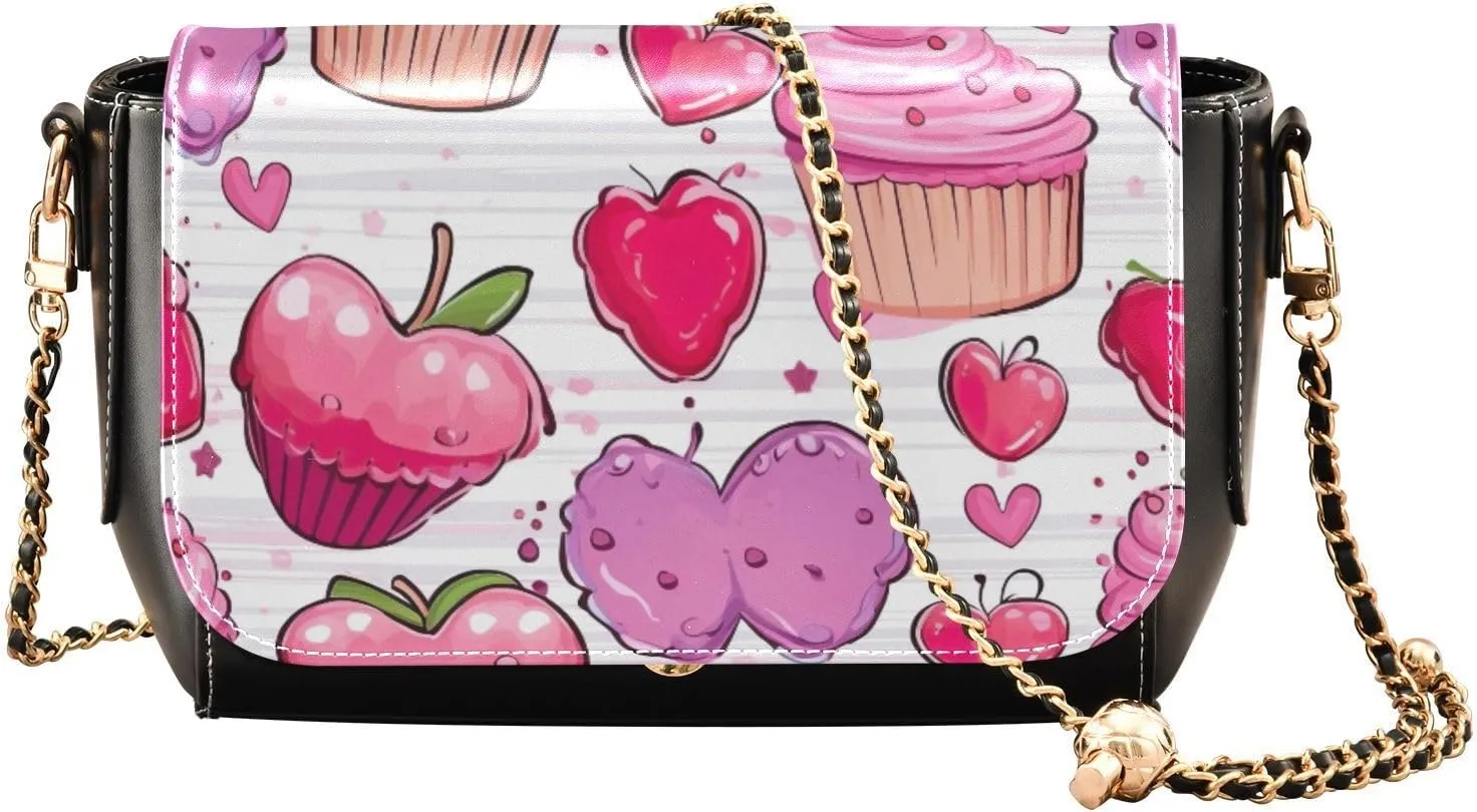 GAIGEO Colorful Mushrooms and Ferns Women's Shoulder Bags, Womens Leather Shoulder Bag, Leather Crossbody Travel Bags