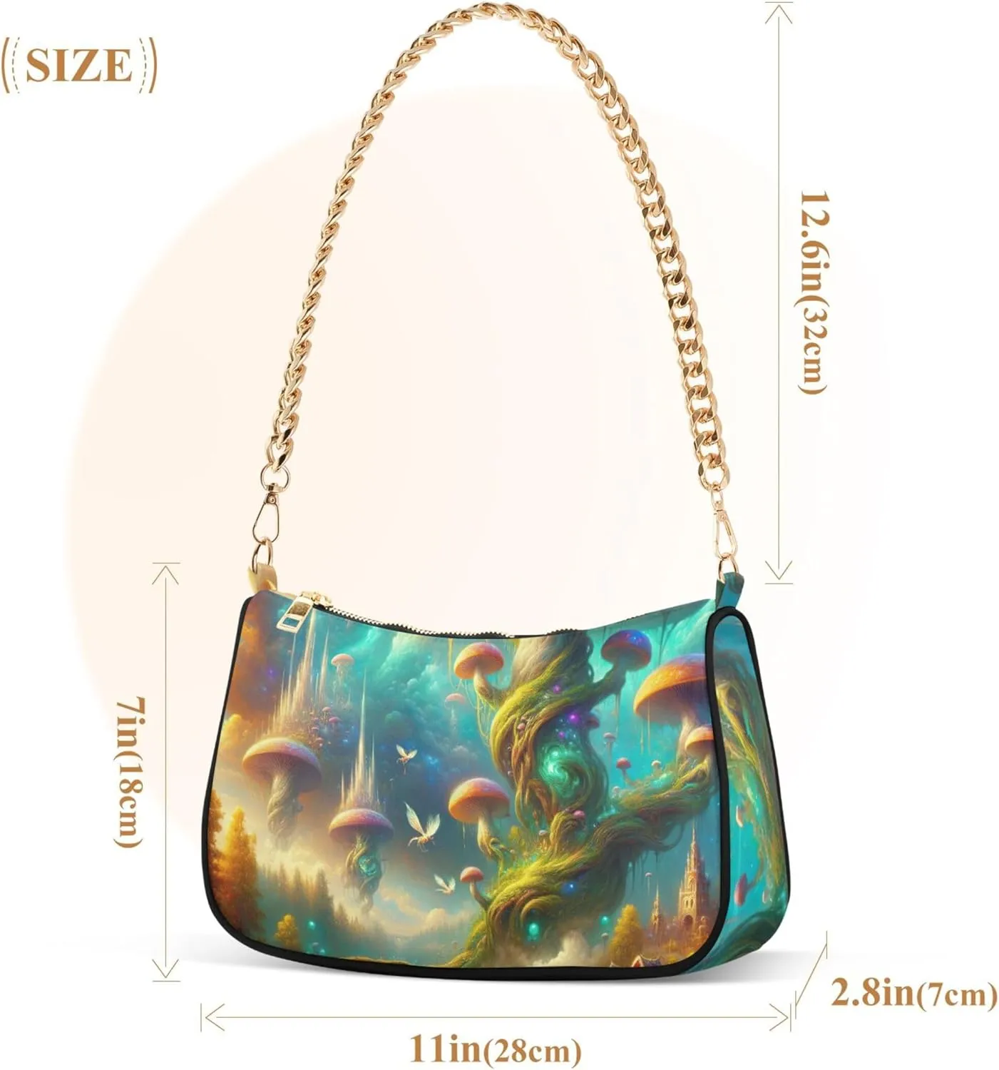 Game Controller Monster Face Medium Purse Hobo Party Purses Womens Ladies Handbags Chain Cute Shoulder Bag