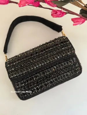 Gauhar Diamond Studded Bag Black