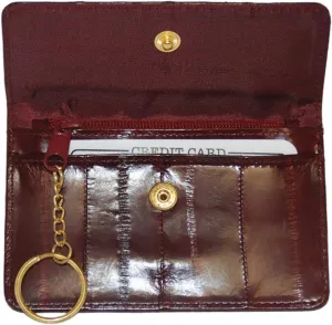 Genuine Eel Skin Leather Womens Coin Purse Change Wallet