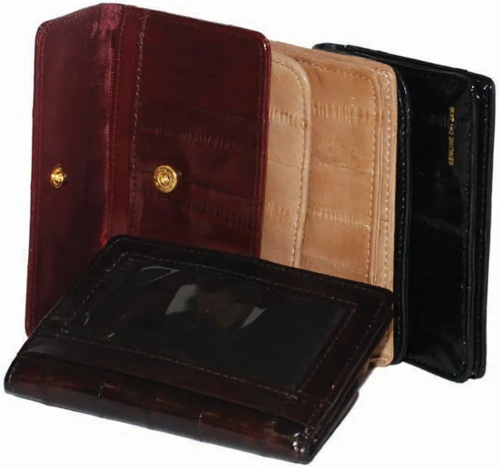 Genuine Eel Skin Leather Womens Coin Purse Change Wallet