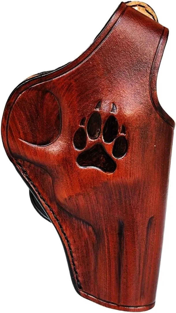 Genuine Leather Paddle Holster for Colt King Cobra and Colt Python .357 Magnum Gun Holster
