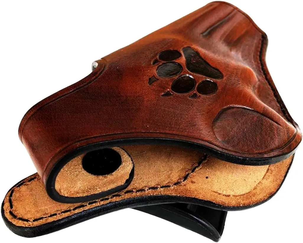 Genuine Leather Paddle Holster for Colt King Cobra and Colt Python .357 Magnum Gun Holster