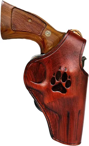 Genuine Leather Paddle Holster for Colt King Cobra and Colt Python .357 Magnum Gun Holster