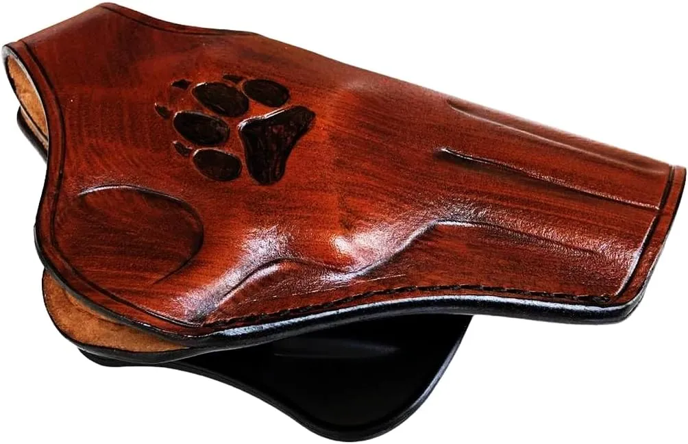 Genuine Leather Paddle Holster for Colt King Cobra and Colt Python .357 Magnum Gun Holster