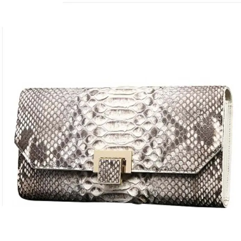 GENUINE PYTHON HANDBAG "BLACKED"