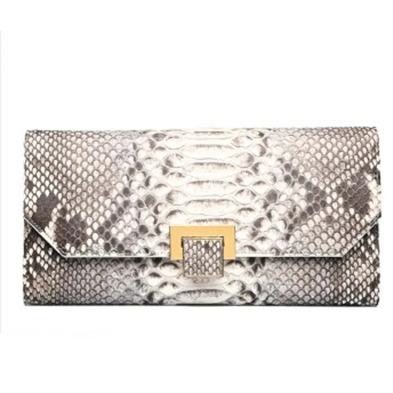 GENUINE PYTHON HANDBAG "BLACKED"