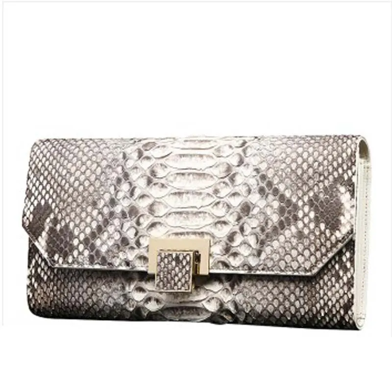 GENUINE PYTHON HANDBAG "BLACKED"
