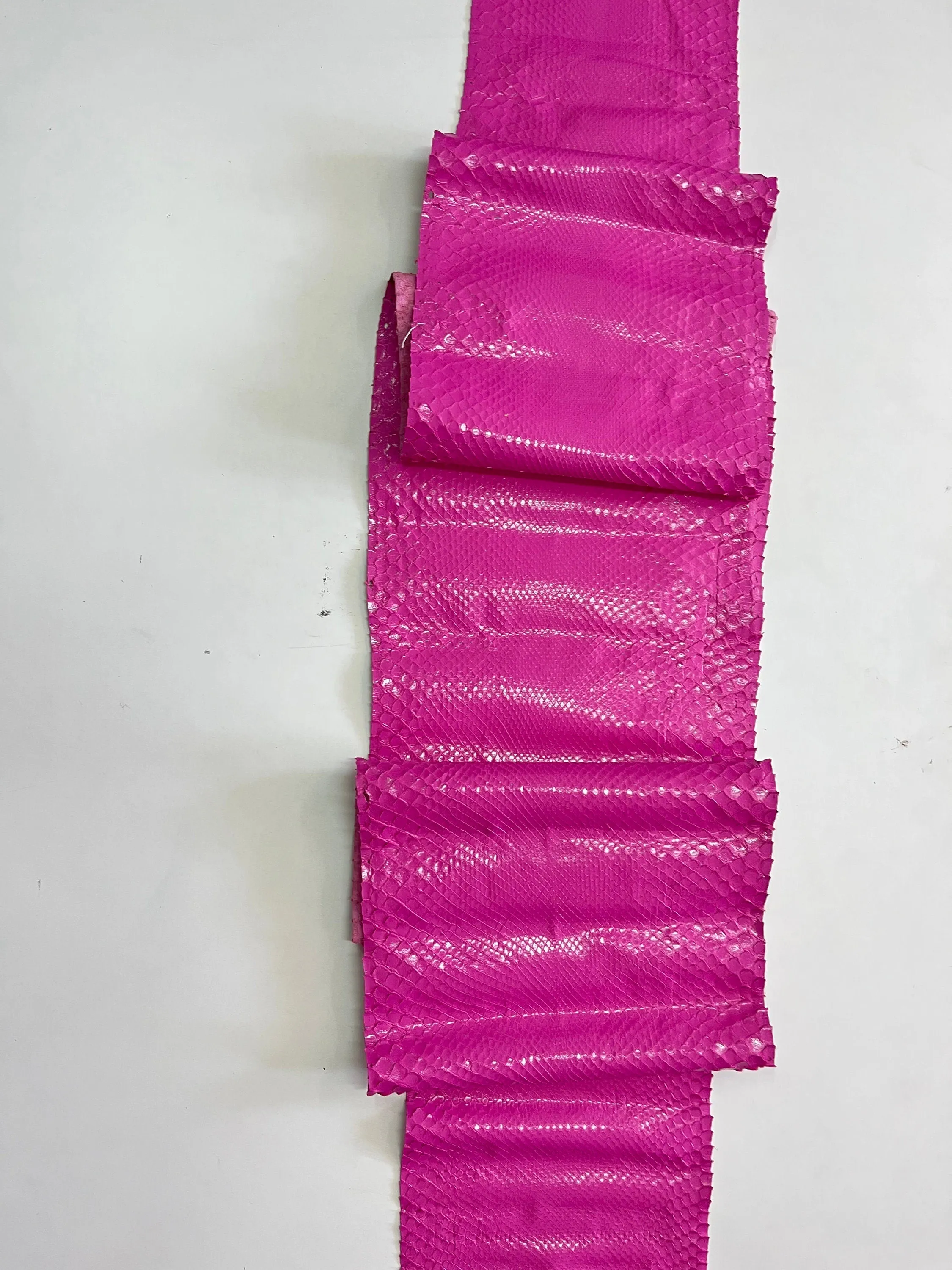 Genuine python leather, real snake leather glossy finished, long and wide snakeskin of thick 0,7mm(2 oz)